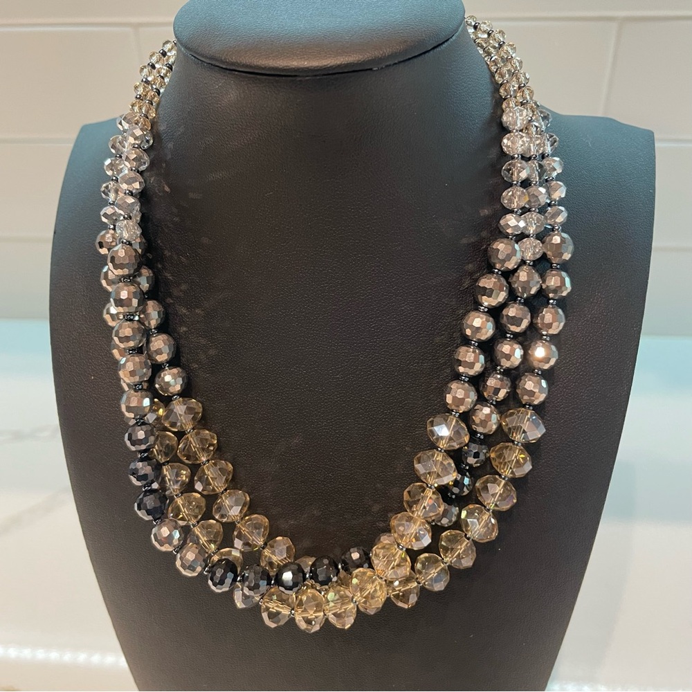 Signed White House Black Market
Triple Strand Bead Necklace